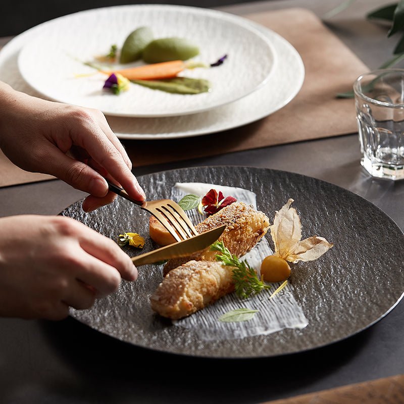 Elegant Rock-Style Dinner Plate