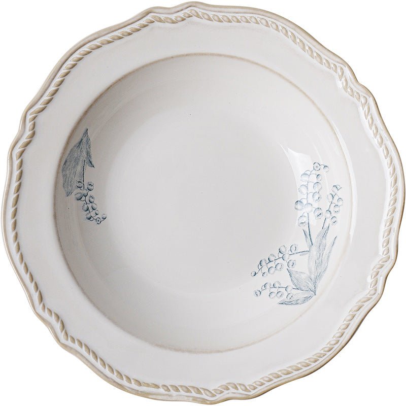 Ceramic Tableware Underglaze Rice Dinner Plate Fish Dish Mug Soup Bowl - stcraftdigital