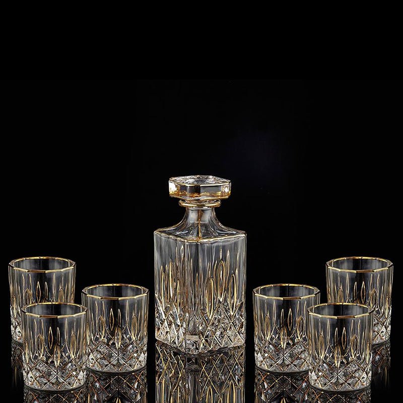Creative Versatile Crystal Glass Whisky Set by stcraftdigital, featuring clear, elegant glasses for enjoying whisky at home.