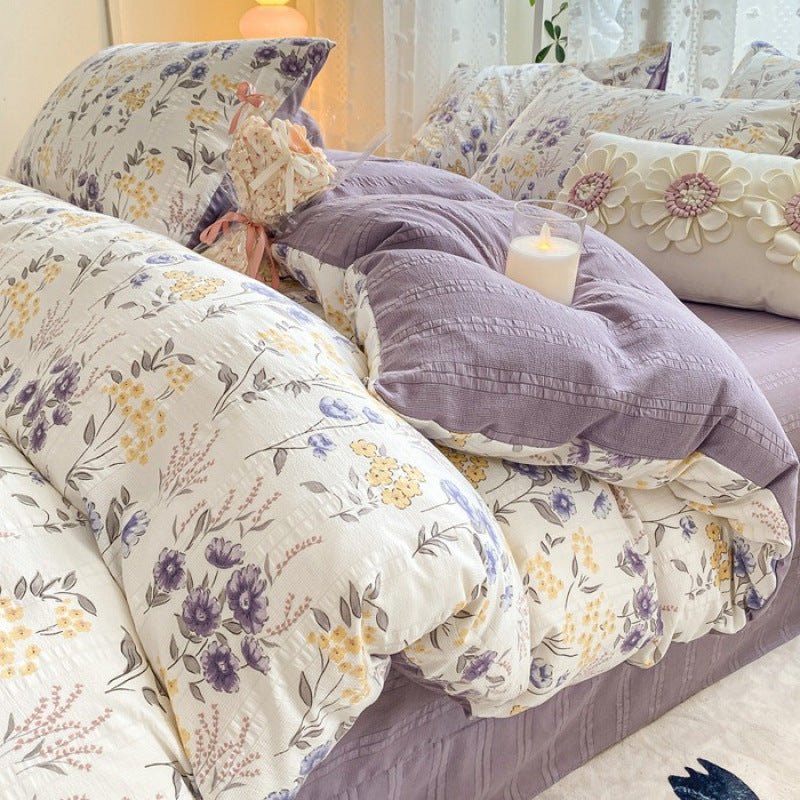 Premium Jacquard Quilt Cover Set Single Pillowcase Ye Rou Suxia