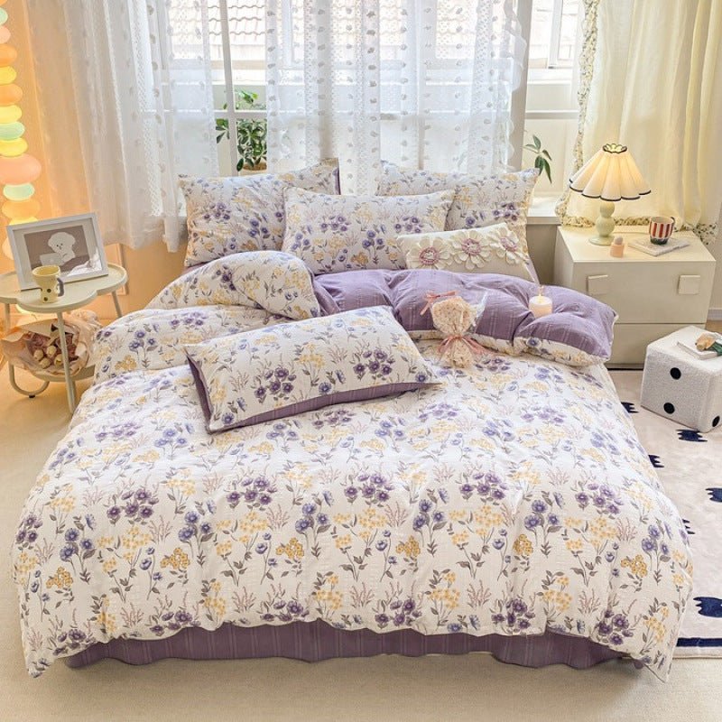Premium Jacquard Quilt Cover Set Single Pillowcase Ye Rou Suxia