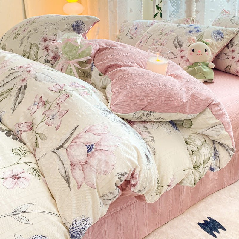 Premium Jacquard Quilt Cover Set Yuluo Garden