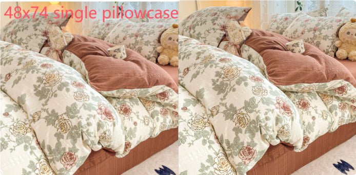 Premium Jacquard Quilt Cover Set Flower Town