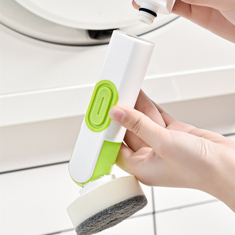 Multi-Functional Long-Handle Liquid-Filled Cleaning Brush Washing Up Brushes With Liquid Dispenser Two Replacement Heads For Kitchen Cleaning Brush Gadgets - stcraftdigital