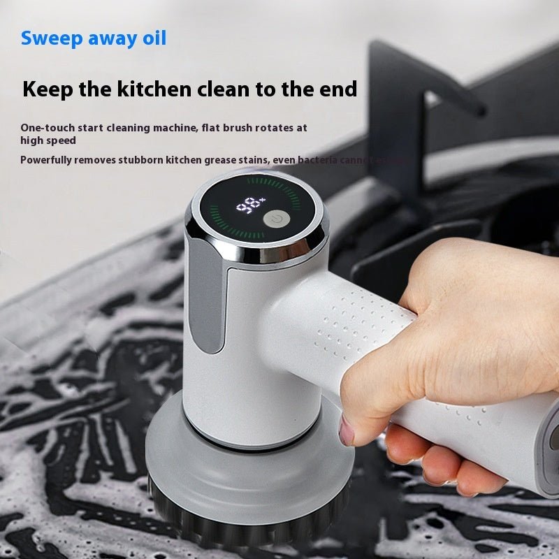 Multifunctional Smart Display Electric Cleaning Brush Wireless Kitchen Sink Cleaning Brush Waterproof Electric Pot Brush Cleaning Tool - stcraftdigital