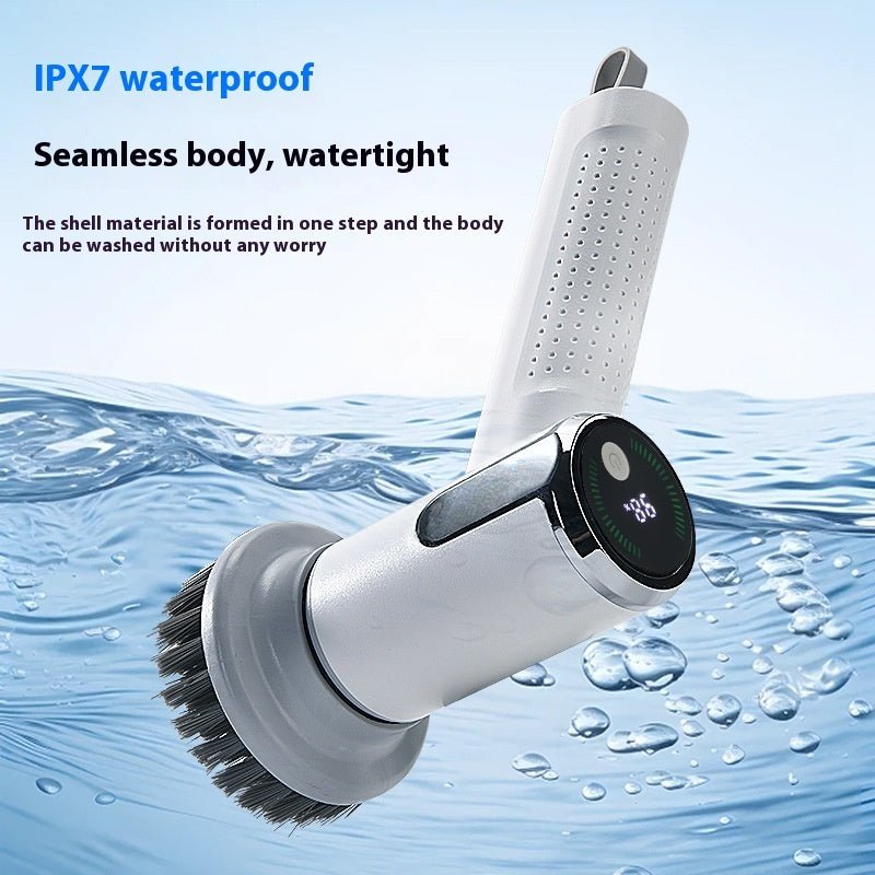 Multifunctional Smart Display Electric Cleaning Brush Wireless Kitchen Sink Cleaning Brush Waterproof Electric Pot Brush Cleaning Tool - stcraftdigital