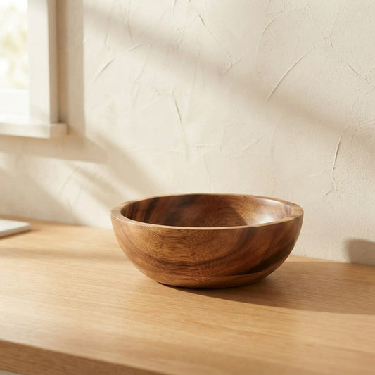 Natural Acacia Wood Dinnerware & Serving Set
