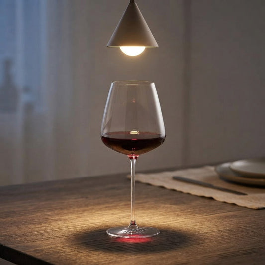 Flared-Bottom Crystal Wine Glasses