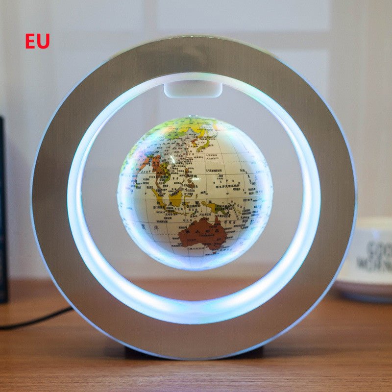 Round LED World Map Floating Globe Magnetic Levitation Light Anti Gravity Magic - stcraftdigital