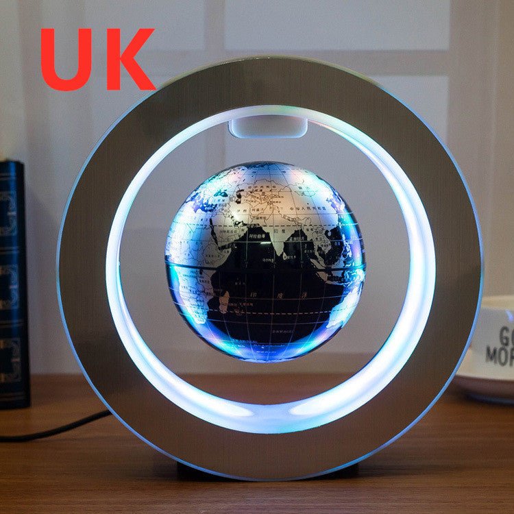 Round LED World Map Floating Globe Magnetic Levitation Light Anti Gravity Magic - stcraftdigital
