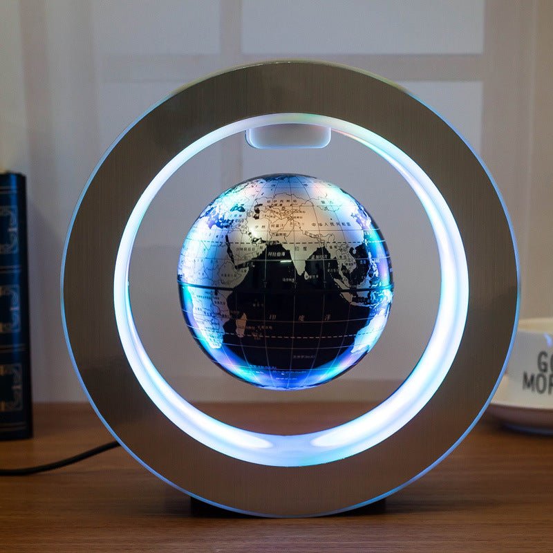 Round LED World Map Floating Globe Magnetic Levitation Light Anti Gravity Magic - stcraftdigital