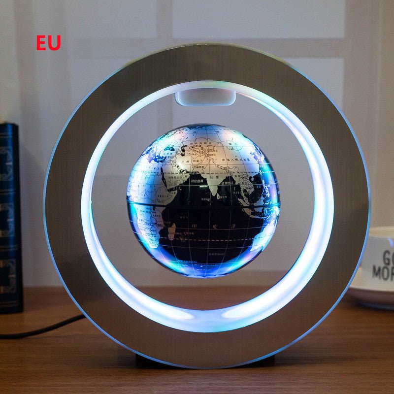 Round LED World Map Floating Globe Magnetic Levitation Light Anti Gravity Magic - stcraftdigital
