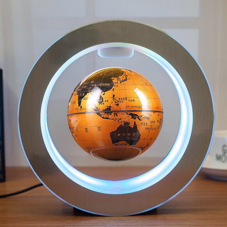 Round LED World Map Floating Globe Magnetic Levitation Light Anti Gravity Magic - stcraftdigital
