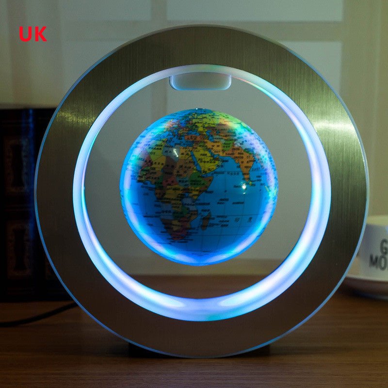 Round LED World Map Floating Globe Magnetic Levitation Light Anti Gravity Magic - stcraftdigital